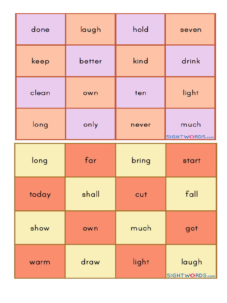 Bingo Cards | PDF
