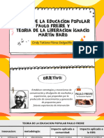 Teoria de La Educacion Popular Paulo Freire Teoria de La Liberacion Ignacio Martin Baro