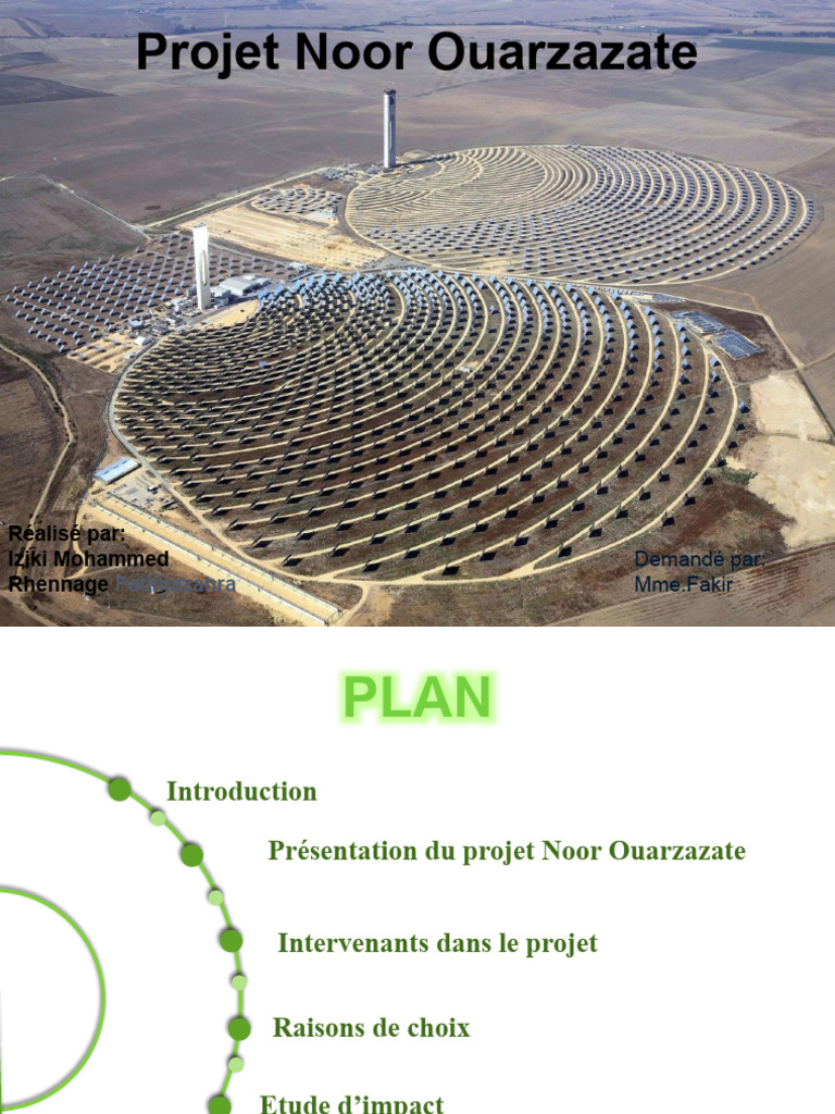 Projet Noor Ouarzazate: Solaire Innovant | PDF | Énergie solaire ...