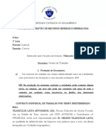 Guião de Correção Do Primeiro de Teste de Direito Do Trabalho I - PERÍODO LABORAL.2022