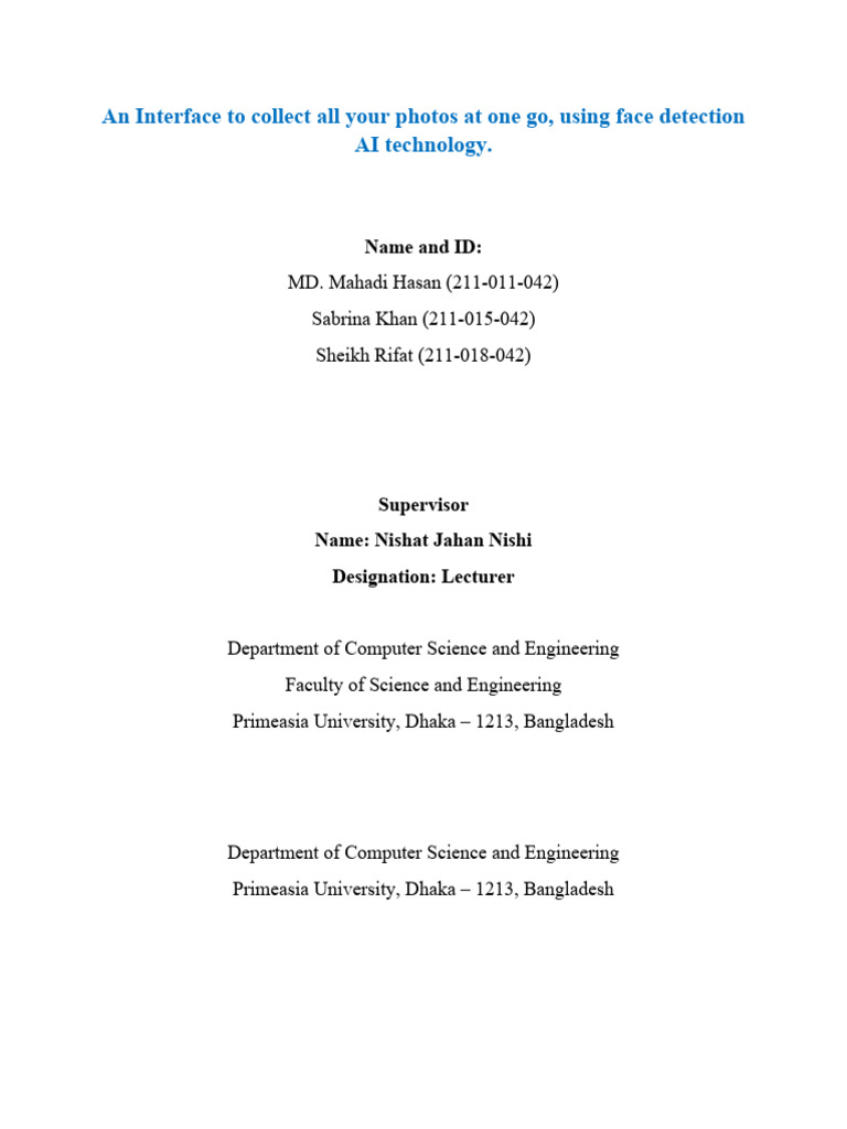 System Analysis Project Example