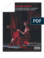 Catalogo Teatro y Preformance de Santo. Análisis de Gerardo Camilletti