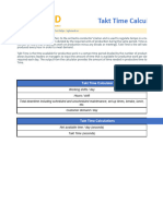 Free Takt Time Calculator Template Excel Download