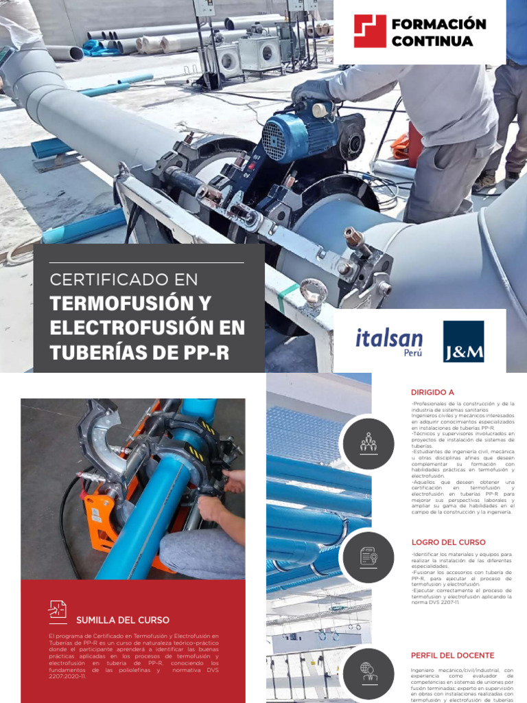 Curso de Termofusión y Electrofusión PP-R | PDF | Ingeniero civil ...