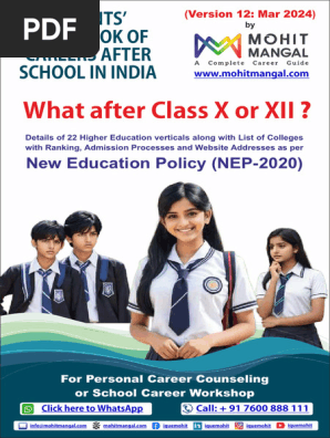 Parents Career Handbook 2024 | PDF | Multiple Choice | Qualifications
