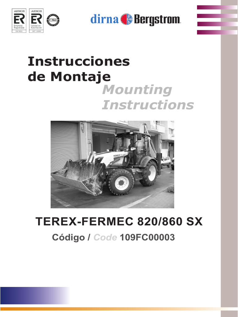 Instrucciones de Montaje Terex-Fermec 860 | PDF | Bienes manufacturados ...