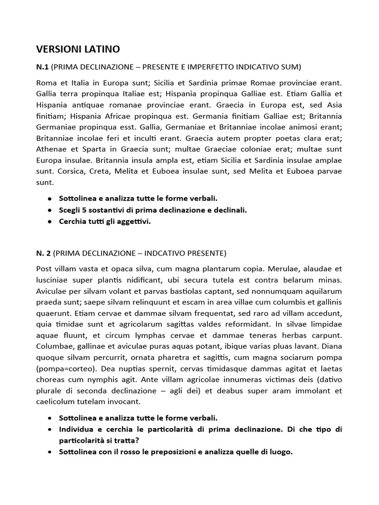 Versioni Latino | PDF