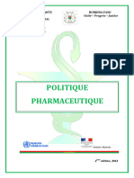 Politique Pharmaceutique Version Soumise en CM 16 Mars 2012
