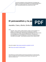 Azaretto, Clara y Brollo, Emilio Fed (... ) (2019) - El Psicoanálisis y La Política