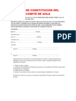 Acta de Constitucion Del Comité de Aula