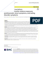 Longitudinal Associations Between Community Violence Exposure Posttraumatic Stress Symptoms and Eating Disorder Symptoms - 2024 - BioMed Central LTD