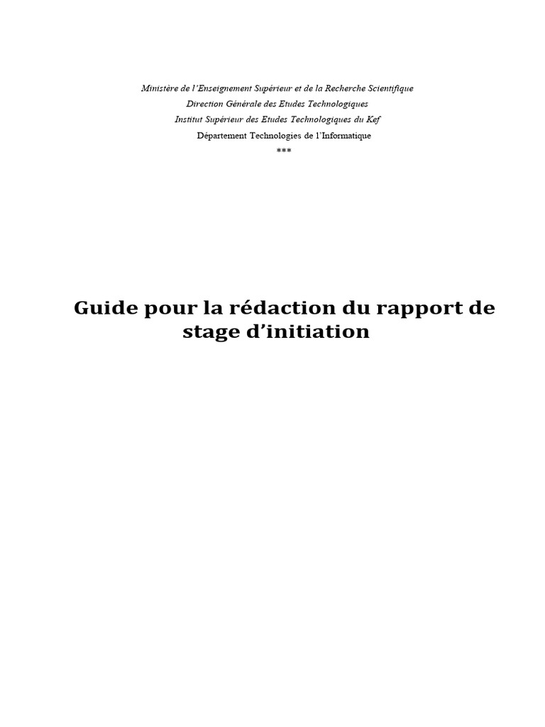 Guide de Stage Dinitiation | PDF | Informatique | Internet