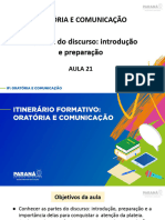 21 - RCO-NEM - IF - ORATÓRIA - As Partes Do Discurso - Introdução e Preparação