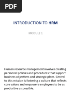 Human Resource Manangement Module 1