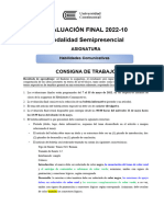 Consigna Evaluación Final