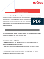 Summary - Introduction To Web Analytics (1)