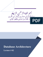 Lecture 02 - Database Architecture