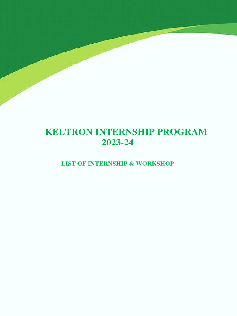 5 keltron Internship Course List (Full List) PDF Mechatronics
