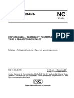 NC 874 Edificaciones. Barandas y Pasamanos. Tipos y Requisitos Generales