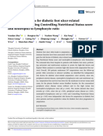 Risk Factor Analysis For Diabetic Foot Ulcer-Related Amputationincludingcontrolling Nutritional Status Score and Neutrophil-To-Lymphocyteratio