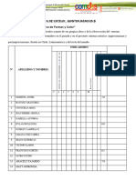 Lista de Cotejo Quinto Bàsico