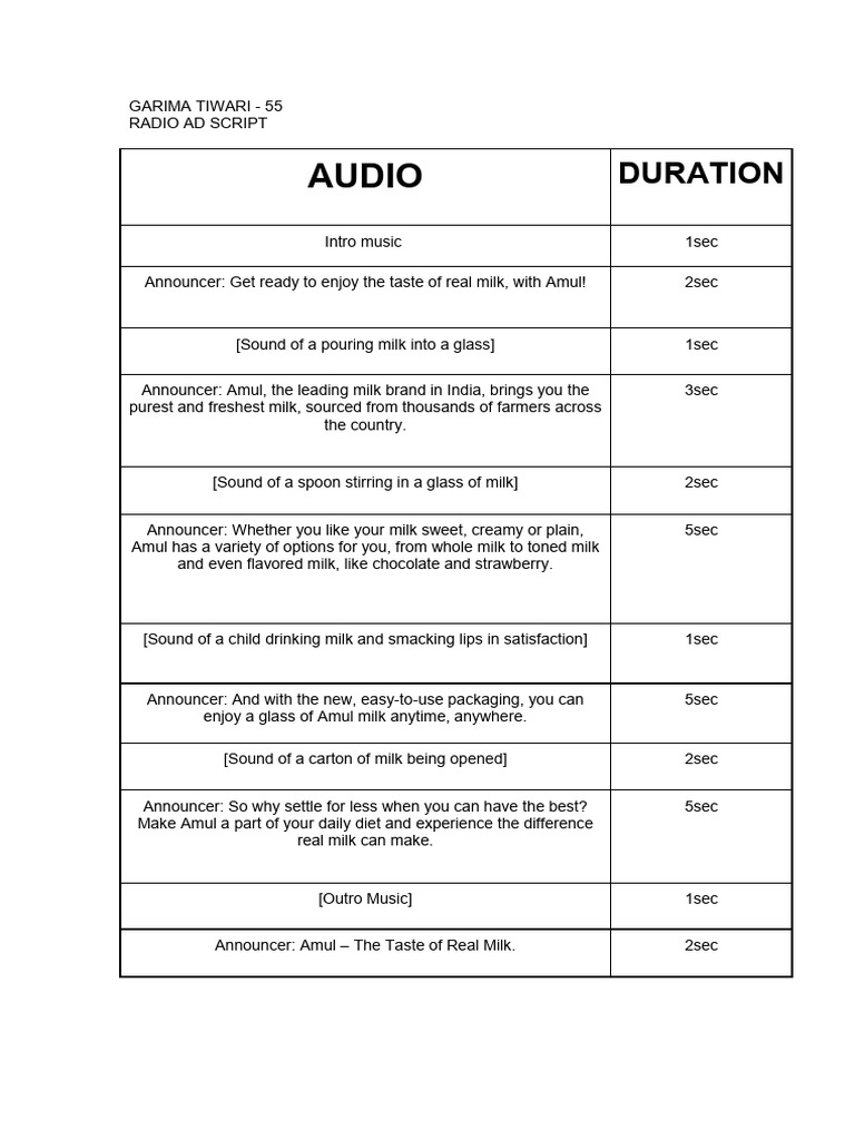 Radio Ad Script | PDF | Home & Garden | Wellness
