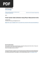 Power System State Estimation Using Phasor Measurement Units