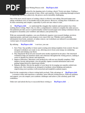 Research Paper Note Taking Worksheet