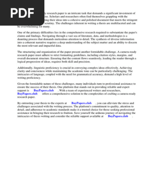 Camera Ready Research Paper