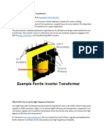 How To Calculate Ferrite Core Transformers