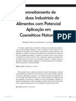 Aproveitamento de Resíduos Industriais de Alimentos Com Potencial Aplicação em Cosméticos Naturais