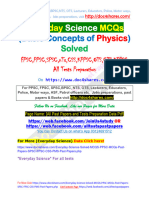 Everyday Science MCQs (Basic Concepts of Physics) Solved