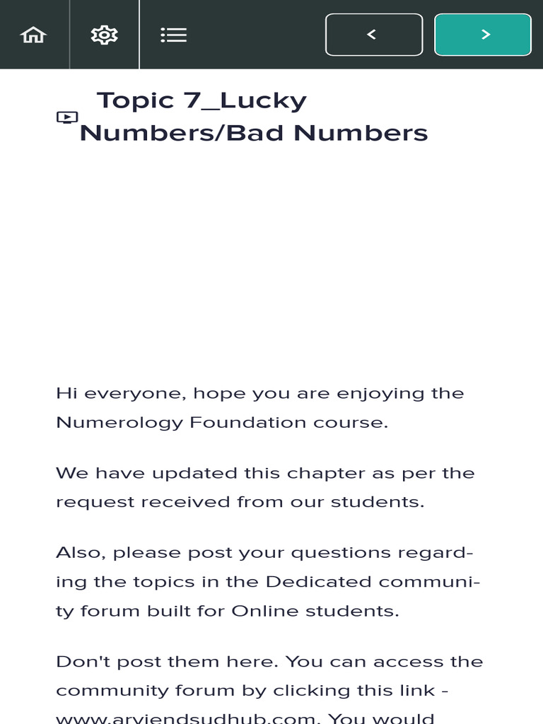 Topic 7 - Lucky NumbersBad Numbers Arviend Sud | PDF