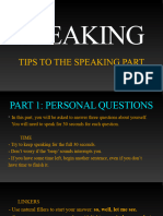 Speaking Part 1 Instructions