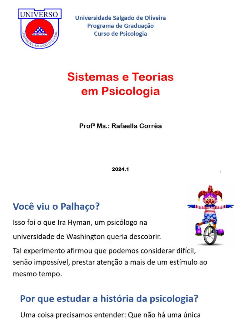Sistemas E Teorias Em Psicologia 1º P Download Grátis Pdf