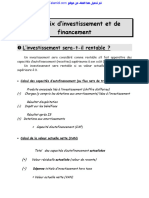 Les Choix D Investissement Et de Financement