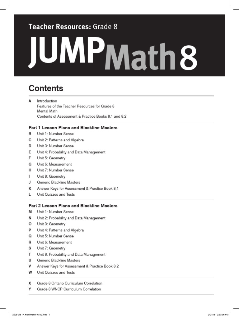 JUMP Math CDN Expanded 2009 Ed TR Book 8.2 - 2 | PDF