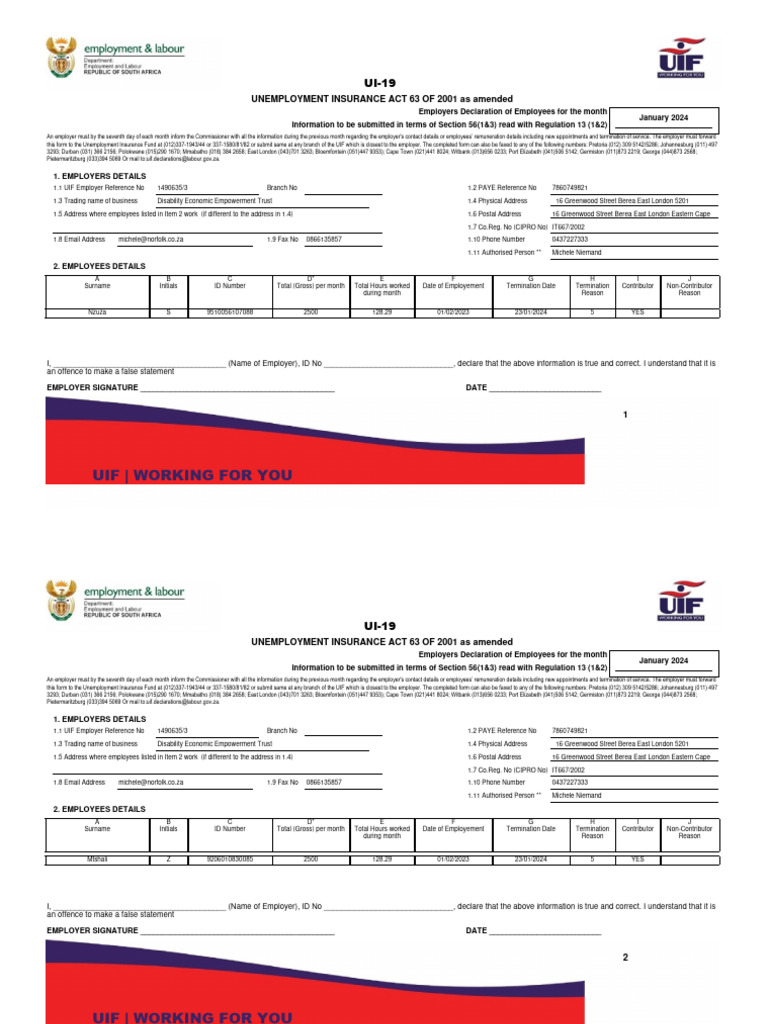 Unemployment Insurance Act 30 Of 1996