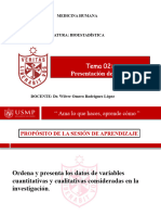 Tema #2 - PRESENTACIÓN DE DATOS