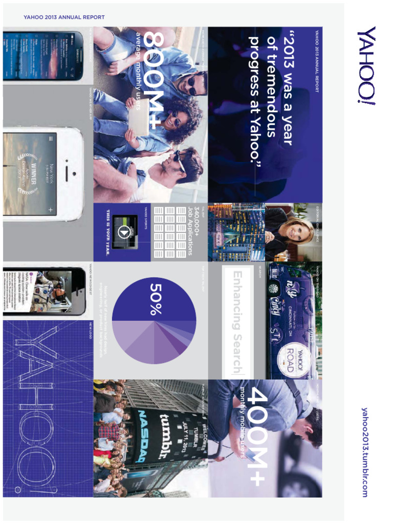 Yahoo 2013 Annual Report Summary | PDF | Advertising | Yahoo!