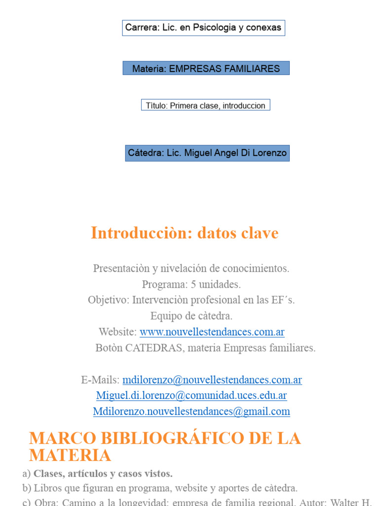 Introducción a Empresas Familiares | PDF | Business | Economias