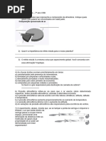 Atmosfera - Exercícios 7 Ano