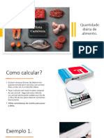 Quantidade Diária de Alimento