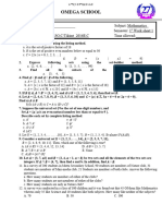 G 9 MATH Worksheet