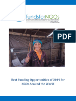 Best Funding Opportunities of 2019 For NGOs Around The World