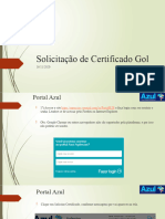 Solicitação de Certificado Azul e Gol