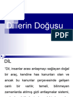 Dil Bilimi 3. Ders 1. Dillerin Doğuşu