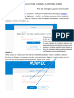 Tutorial para Cadastrar e Acessar A Plataforma Avamec