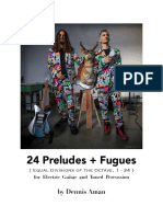 24 Preludes and Fugues (Equal Divisions of The Octave, 1 - 24) For Electric Guitar and Tuned Percussion, by Dennis A. Aman