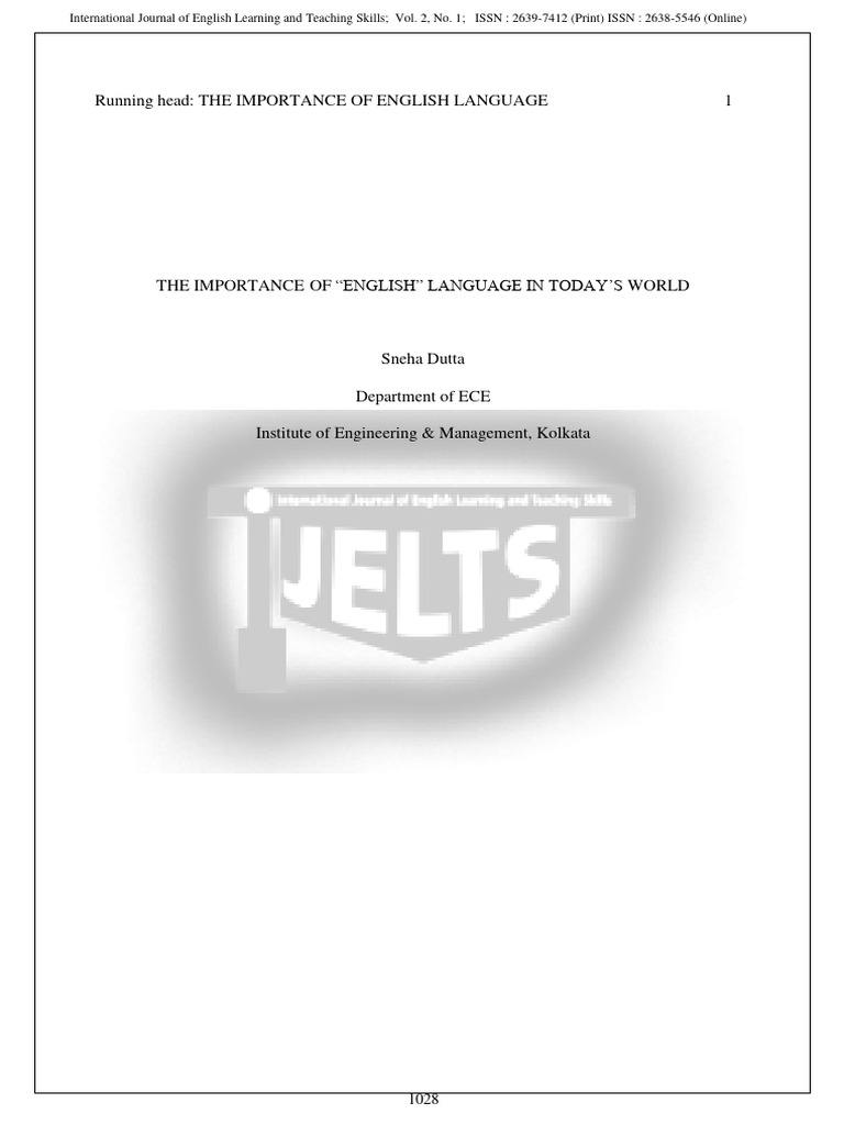 Significance of English in Today's World | PDF | English Language ...